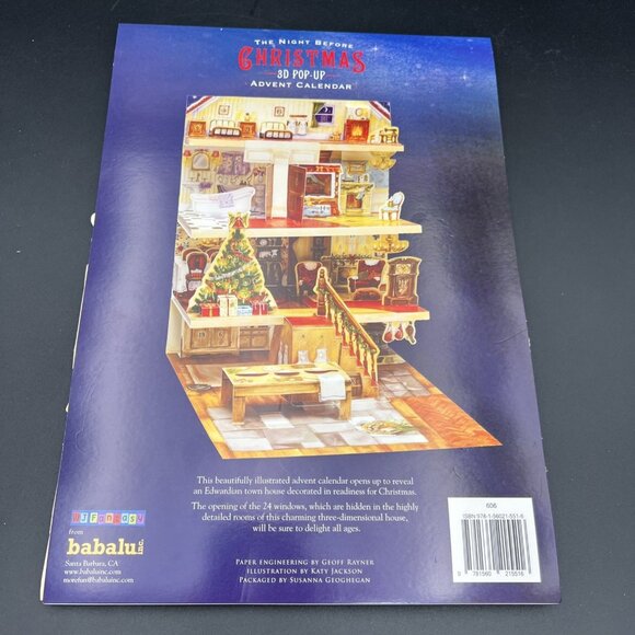 The Night Before Christmas 3D Pop-Up Advent Christmas Calendar Babalu NIOB - Picture 2 of 12